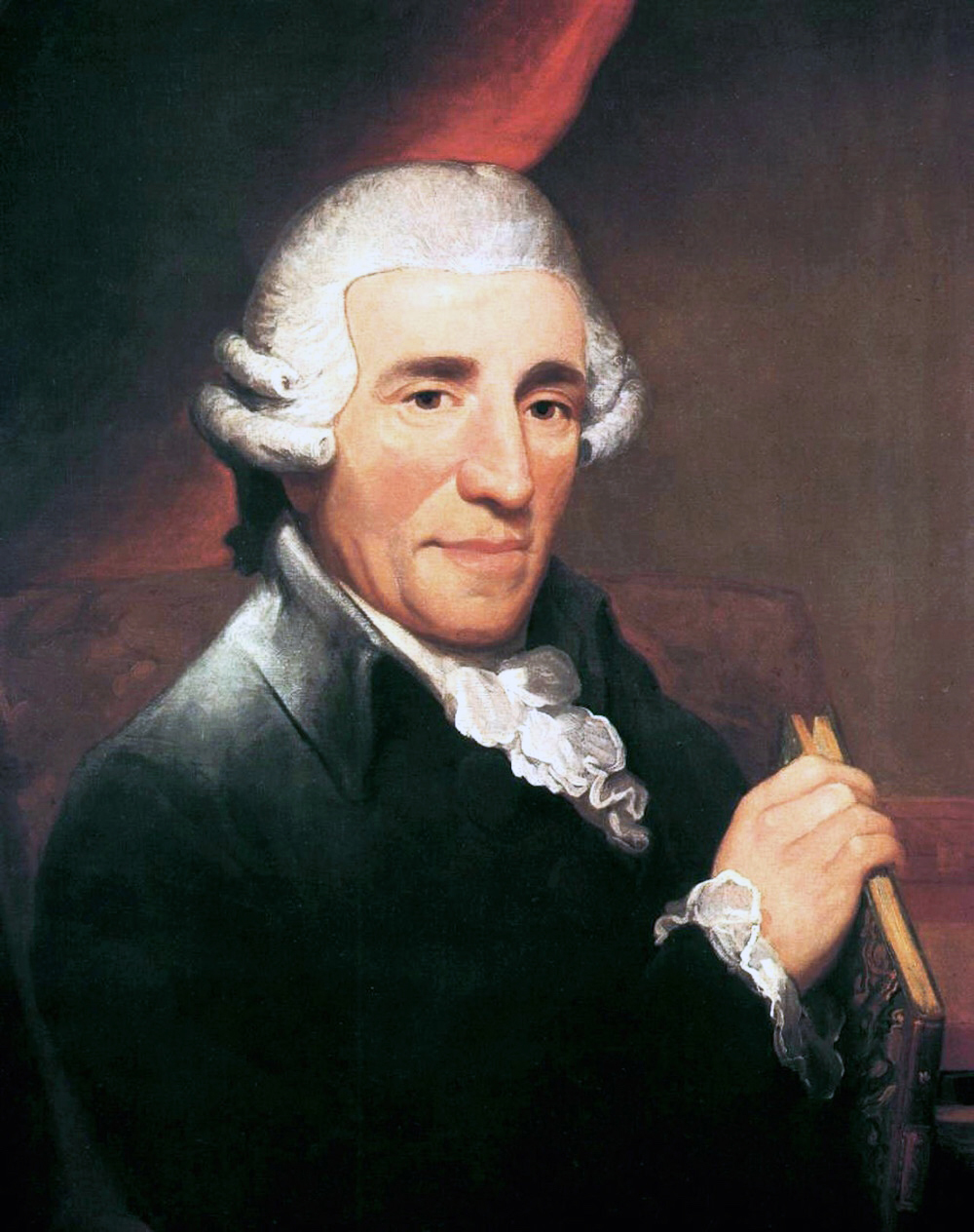 Haydn 肖像。讲《Surprise》时,可从古典交响曲、幽默感和清楚主题切入。